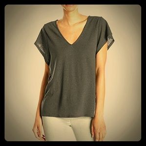 NWT! Lucky Brand Short Sleeve Tee Gray